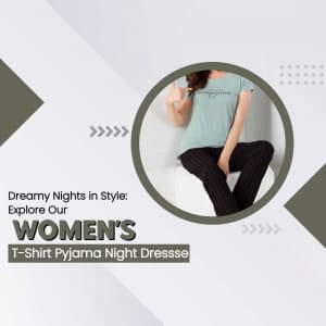 Women Nightwear marketing poster