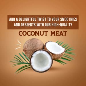 Coconut Meat marketing poster