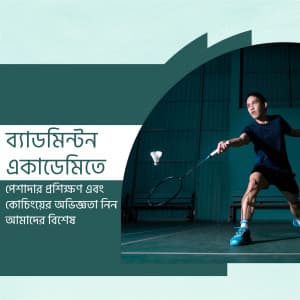 Badminton Academies promotional template