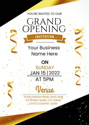 Grand Opening  (Invitation) advertisement template