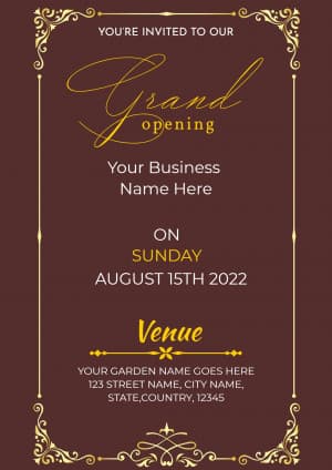 Grand Opening  (Invitation) ad template