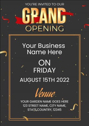 Grand Opening  (Invitation) Social Media poster