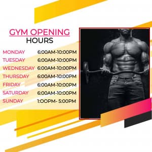 Opening Hours advertisement template