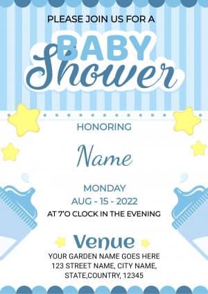 Baby Shower advertisement template