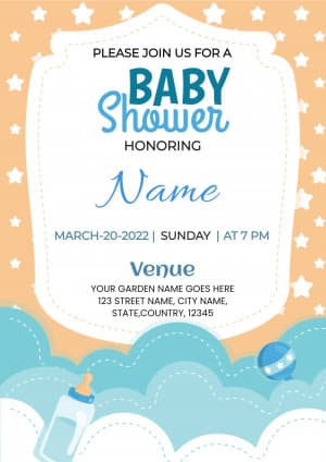 Baby Shower Facebook Poster