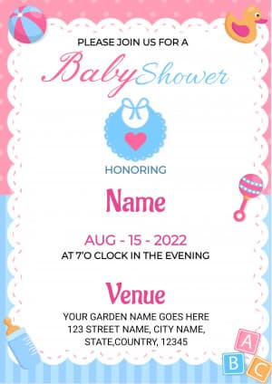 Baby Shower whatsapp status template