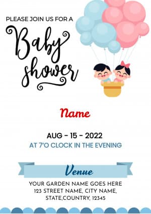 Baby Shower marketing flyer