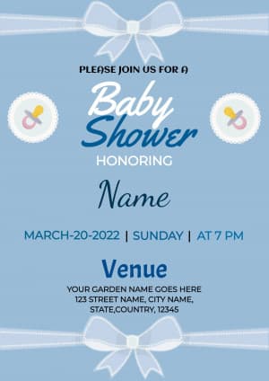 Baby Shower Instagram Post template