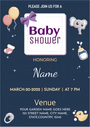 Baby Shower facebook ad banner