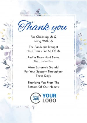 Thank You Letters Social Media template