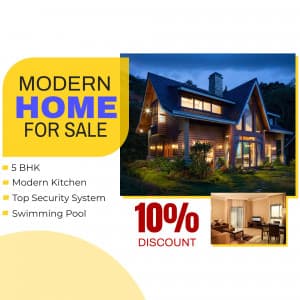 Sale Flat And Home advertisement template
