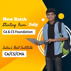 New Batch Starting From marketing poster