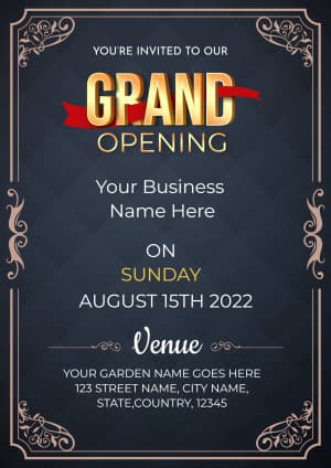 Grand Opening  (Invitation) Facebook Poster