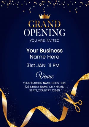 Grand Opening  (Invitation) poster Maker