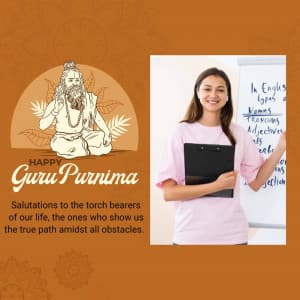 Guru Purnima Template marketing flyer