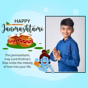 Janmashtami Kids Photo Wishes facebook template