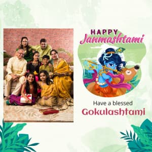 Janmashtami Kids Photo Wishes Social Media template