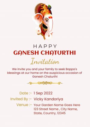 Ganesh Darshan Invitation facebook ad banner