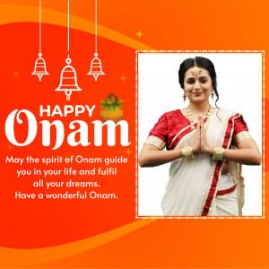 Onam Wishes Template facebook ad banner