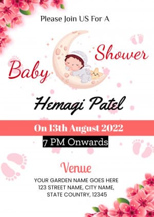 Baby Shower facebook template