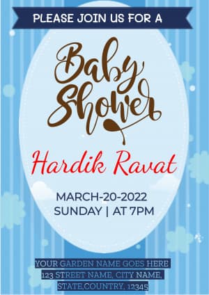 Baby Shower Social Media template