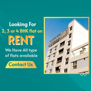 Rent Flat And Home Social Media poster