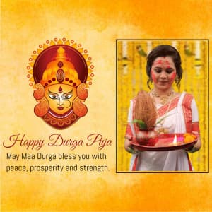 Durga Puja Wishes Template advertisement template