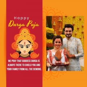 Durga Puja Wishes Template ad template