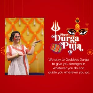 Durga Puja Wishes Template greeting image