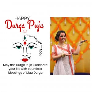 Durga Puja Wishes Template poster Maker