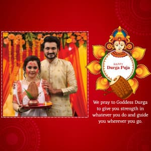 Durga Puja Wishes Template creative template