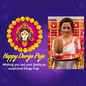 Durga Puja Wishes Template Facebook Poster