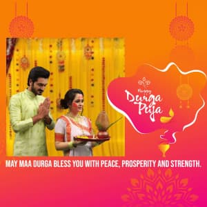 Durga Puja Wishes Template Instagram Post template