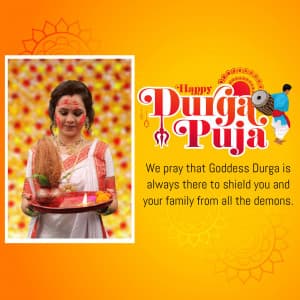Durga Puja Wishes Template facebook ad banner