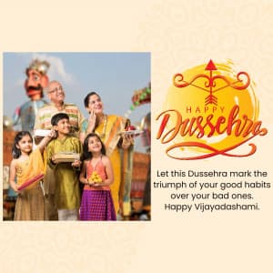 Dussehra Wishes Template poster Maker