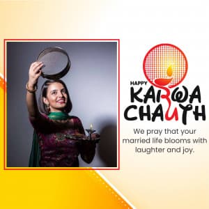 Karva Chauth Wishes Templates marketing poster