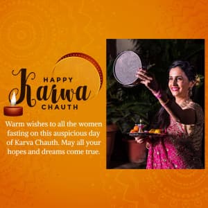 Karva Chauth Wishes Templates Facebook Poster