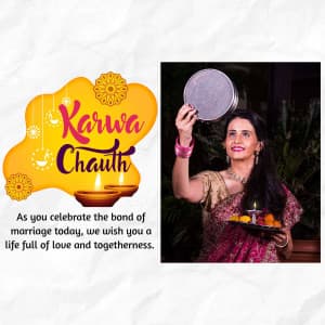 Karva Chauth Wishes Templates poster Maker