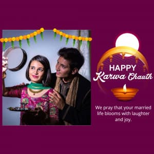 Karva Chauth Wishes Templates facebook ad banner