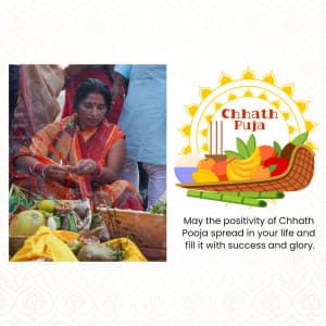 Chhath Puja Wishes template Instagram flyer