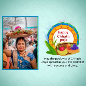 Chhath Puja Wishes template advertisement template