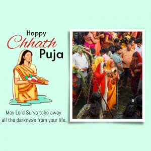 Chhath Puja Wishes template greeting image
