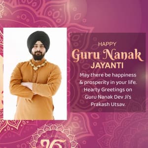 Guru Nanak Dev Ji Jayanti Instagram flyer