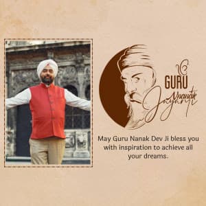 Guru Nanak Dev Ji Jayanti advertisement template