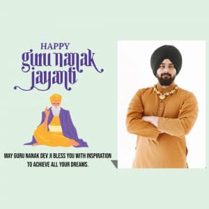 Guru Nanak Dev Ji Jayanti greeting image