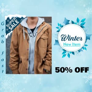 Winter Sale facebook ad banner