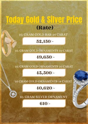 Gold Rate (Poster) Social Media poster