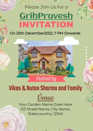 Home Inauguration (Invitation) marketing poster