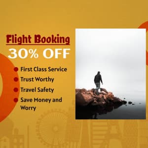 Ticket Booking marketing flyer