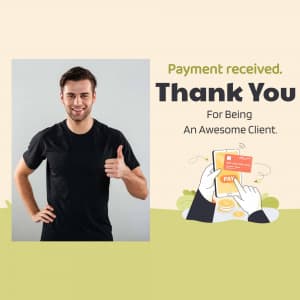 Payment Thanks advertisement template